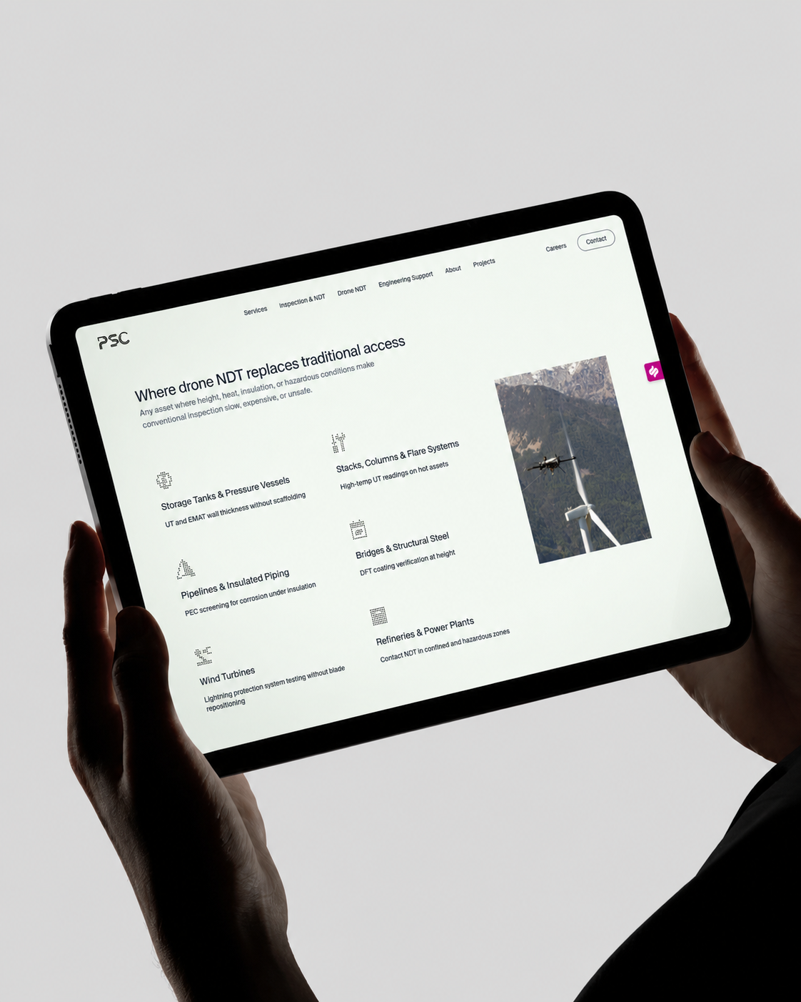 PSC - Inspection & Engineering desktop website preview